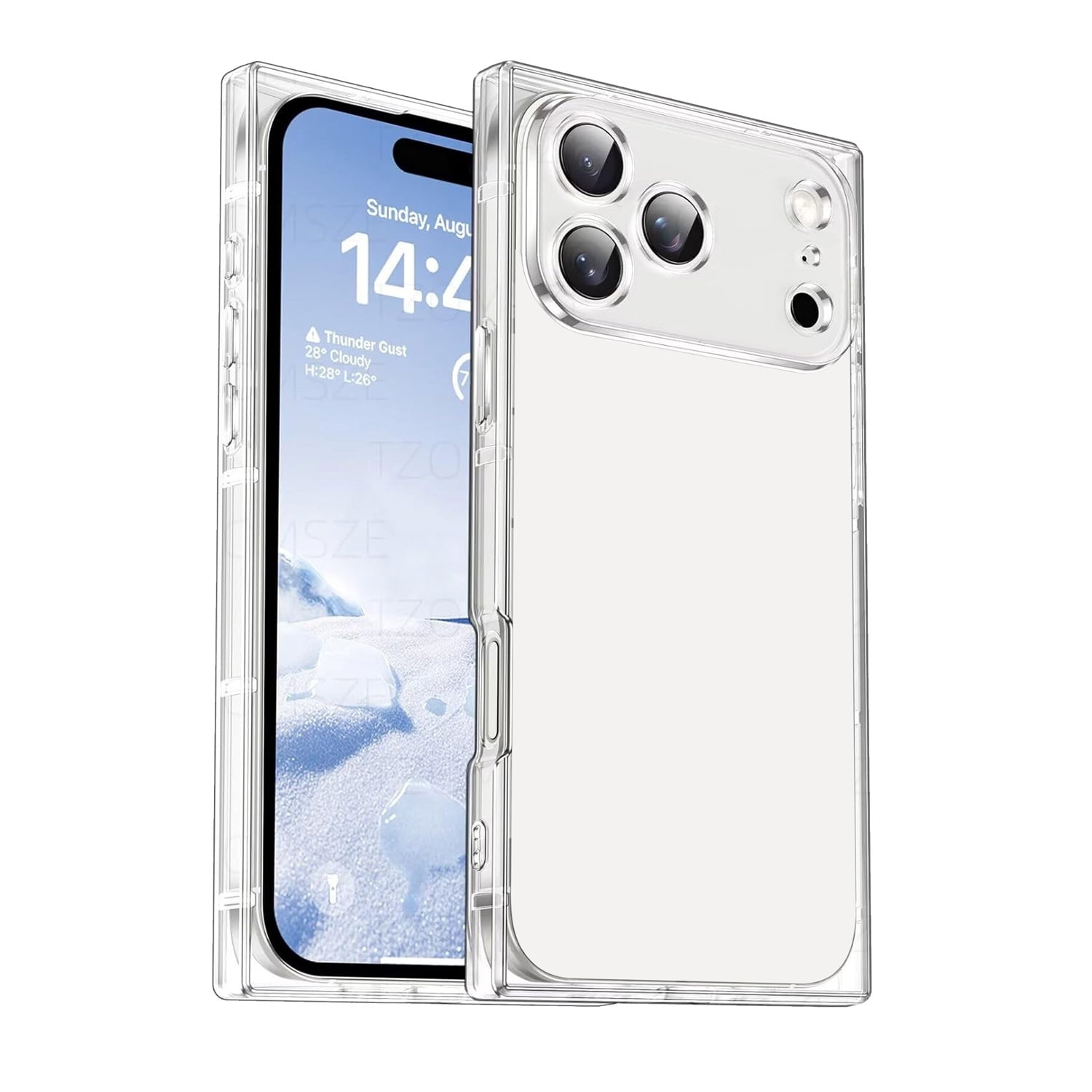 Square Transparent Case for iPhone 17 Pro Max
