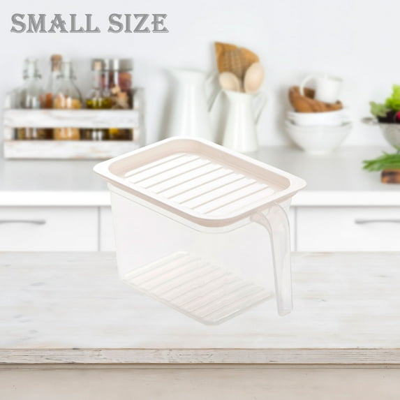 Square Transparent Refrigerator Storage Box, With a Lid Can Be Stacked/ Square Transparent Refrigerator Storage Box With Handle C