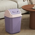 thumbnail image 1 of Square Trash Can with Lid - Office & Bathroom Odor-Control Waste Bin, Small Space Desktop Side Garbage Bin for Home & Office, 1 of 6