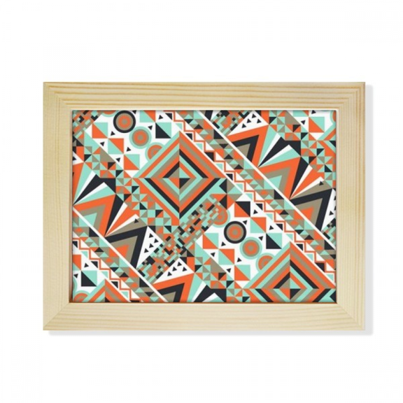 Square Triangular Geometric Illustration Pattern Desktop Photo Frame Picture Art Decoration Painting 6x8 inch