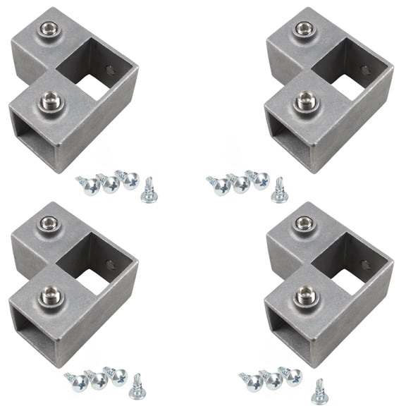 4 way corner; SET OF 4, Square Tube Metal Frame Connectors, 1-Inch, Multi-Angle Joint System for DIY Construction and Custom Metal Frames