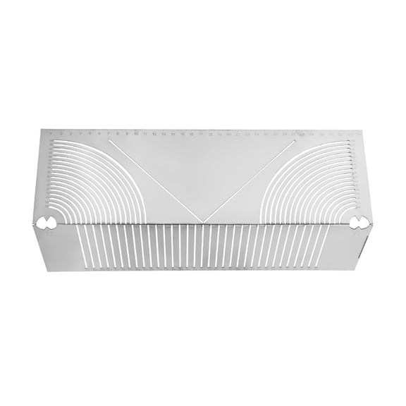 Square Tube Rounded Corner Drawing Ruler Multifunctional Drawing Tool Two-way 45 Degree Angle Precise Line Drawings