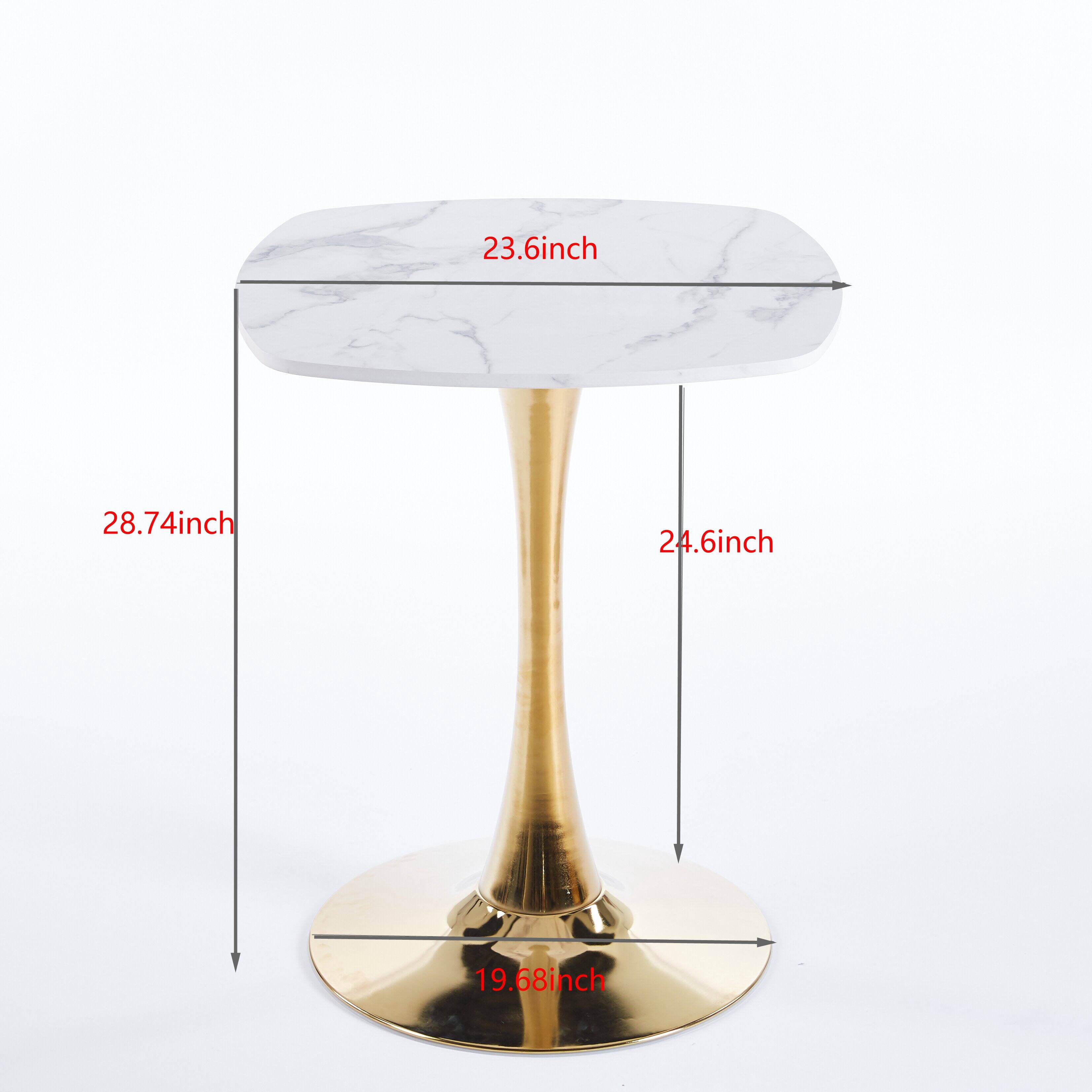 Square Tulip Dining Table for 2-4 Persons, 24 Inch Small Kitchen Table ...