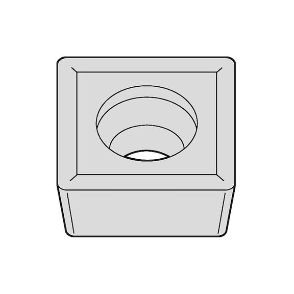 Square Turning Insert, Square, 5, SCMT, 3, Carbide 6128308 Pack of 5