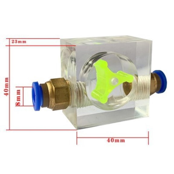Square Two-Way Water Flow Indicator Engraving Spindle Motor Water Flow Observer