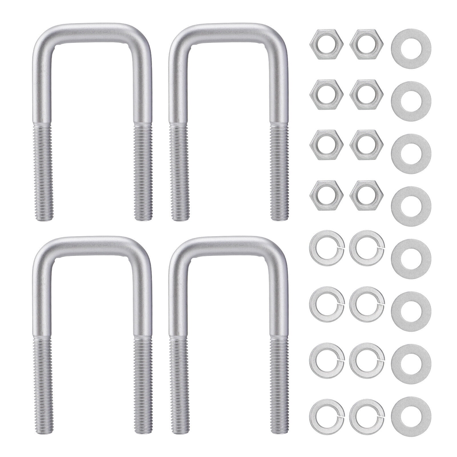 Square U Bolt Boat Trailer Mounting Kit 1/2" D x 21/16" W x 43/4"L