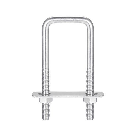 Square U-Bolts 2 Sets 36mm Inner Width 100mm Length M8 304 Stainless Steel U Clamp Bolt