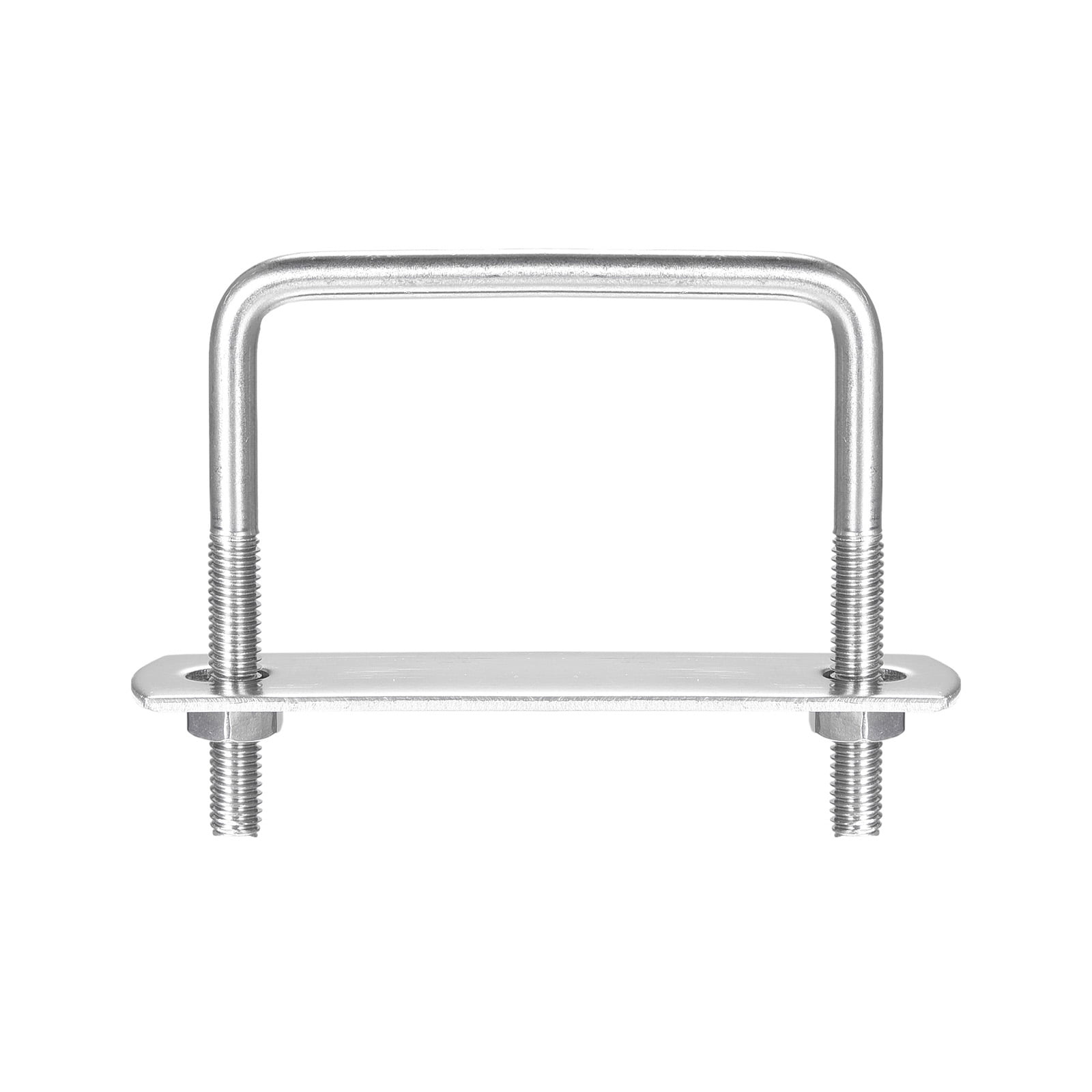 sourcing map 2 sets vierkante U-bouten 82 mm (3,23 ) binnenbreedte 200 mm lengte M8 304 roestvrij staal U-klemschroef met moer en plaat voor bootaanhanger