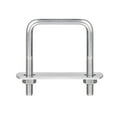 thumbnail image 1 of Square U-Bolts 304 Stainless Steel, U Bolt with Nuts and Plates, for Boat Trailer M6x42mmx60mm, 1 of 5