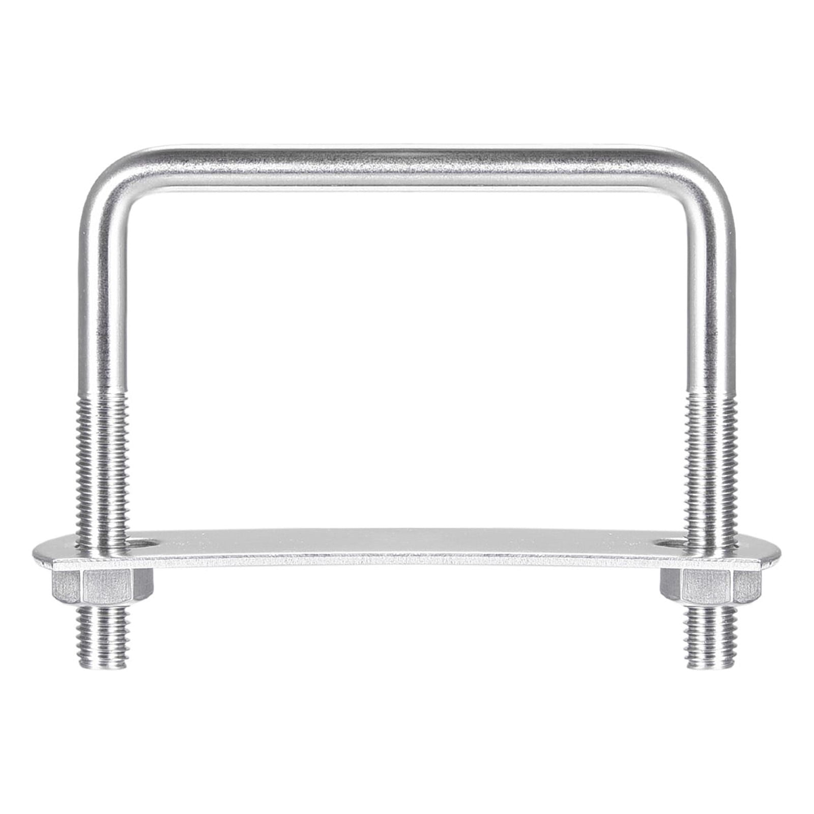 2 Sets M8 Square U-Bolts – 70mm Width, 180mm Length, 304 Stainless Steel With Nuts