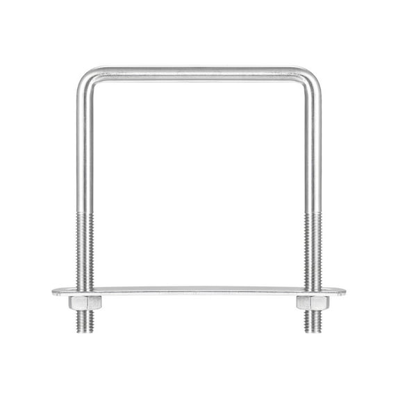 Square U-Bolts 304 Stainless Steel, U Bolt with Nuts and Plates, for Boat Trailer M8x87mmx110mm