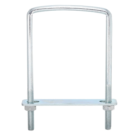 Square U-Bolts, 6Sets 102mm Inner Width 178mm Length 3/8" with Nuts and Plates