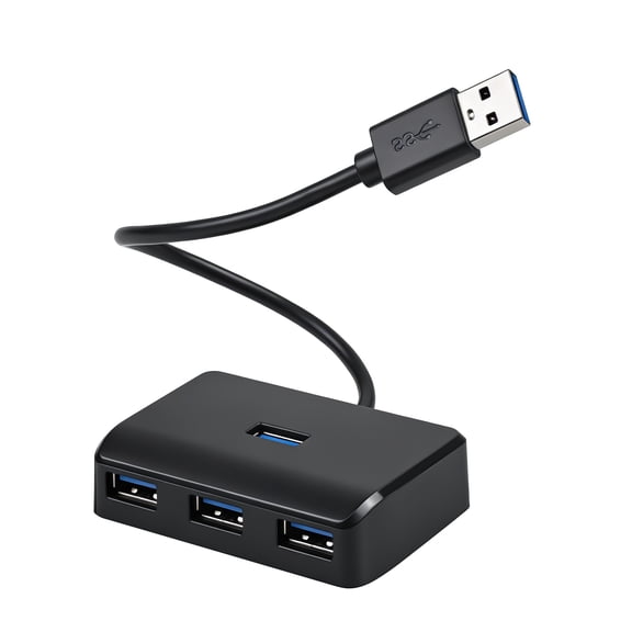 Dutevolns 4 in 1 USB A 3.0 Hub, 4-Port with Power Adapter Multi-Function Expander for Portable USB Splitter Adapter for Laptop, PS4, Flash Drive, HDD, Xbox, Printer, Mouse, Keyboard, Computer