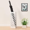 thumbnail image 1 of Square Umbrella Stand Rack Metal Umbrella Holder with Drip Tray For Home Office Decoration,White, 1 of 5