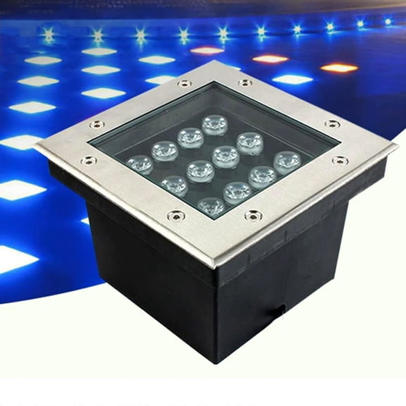 Square Underground Light Outdoor Ground Light IP66 Waterproof AC85-265V Landscape Lights for Garden Driveway Step Pathway Deck Buried Lights(Yellow,3W)