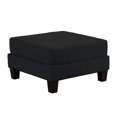 thumbnail image 1 of Dtwnek Square Upholstered Corduroy Storage Ottoman with Wooden Legs, Black, 1 of 6