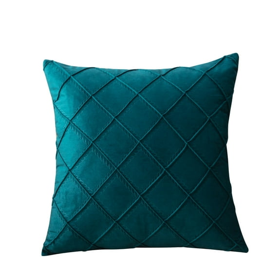 Square Velvet Decorative Throw Pillow Covers Pack of 2 Solid Colors, 9 Colors (With/Without Inserts) (Single Side)