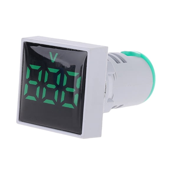Square Voltmeter AC 20-500V Volt Meter Panel LED Digital Voltage Indicator Light 22mm White/Red/Blue/Yellow/Green