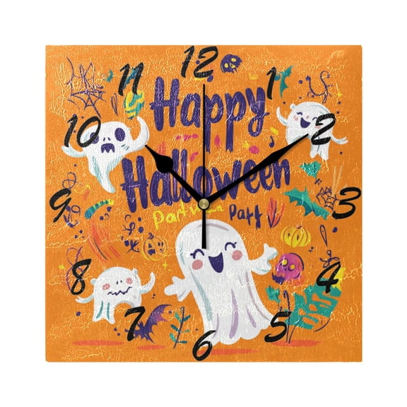 Square Wall Clock Silent Non-Ticking Battery Operated Retro 7.78" Clock for Bedroom Living Room Decor Cartoon Characters