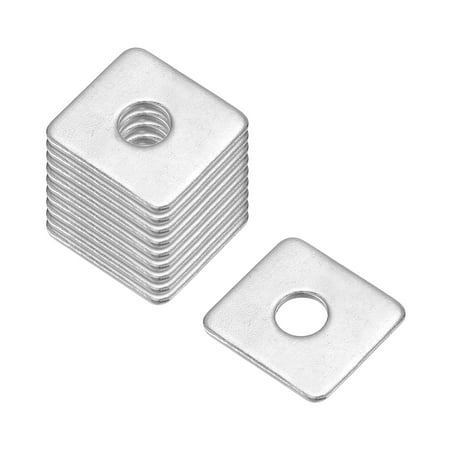 Uxcell Square Washer 10 Pack M4x10x10x1mm 304 Stainless Steel Square Plate Washers