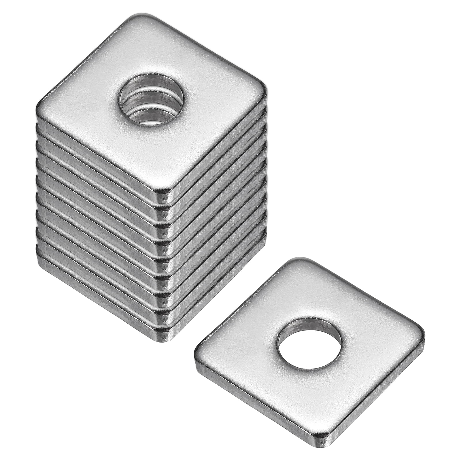Square Washer, 10Pcs M10x30x30x4mm 304 Stainless Steel Square Plate Washers Flat Pad Spacer Gasket for Hardware Fastener