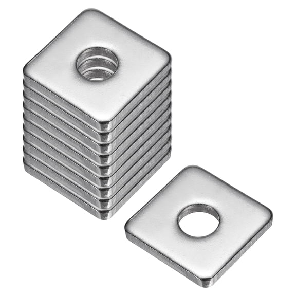 Square Washer, 10Pcs M10x30x30x4mm 304 Stainless Steel Square Plate Washers Flat Pad Spacer Gasket for Hardware Fastener
