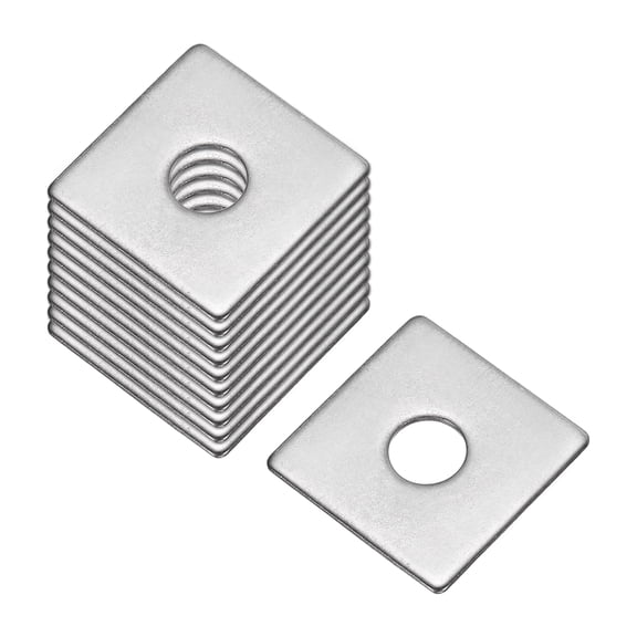 Square Washer, 10Pcs M6x20x20x1mm 304 Stainless Steel Square Plate Washers Flat Pad Spacer Gasket for Hardware Fastener