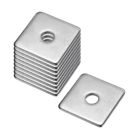 Square Washer, 10Pcs M8x35x35x3mm 304 Stainless Steel Square Plate Washers Flat Pad Spacer Gasket for Hardware Fastener
