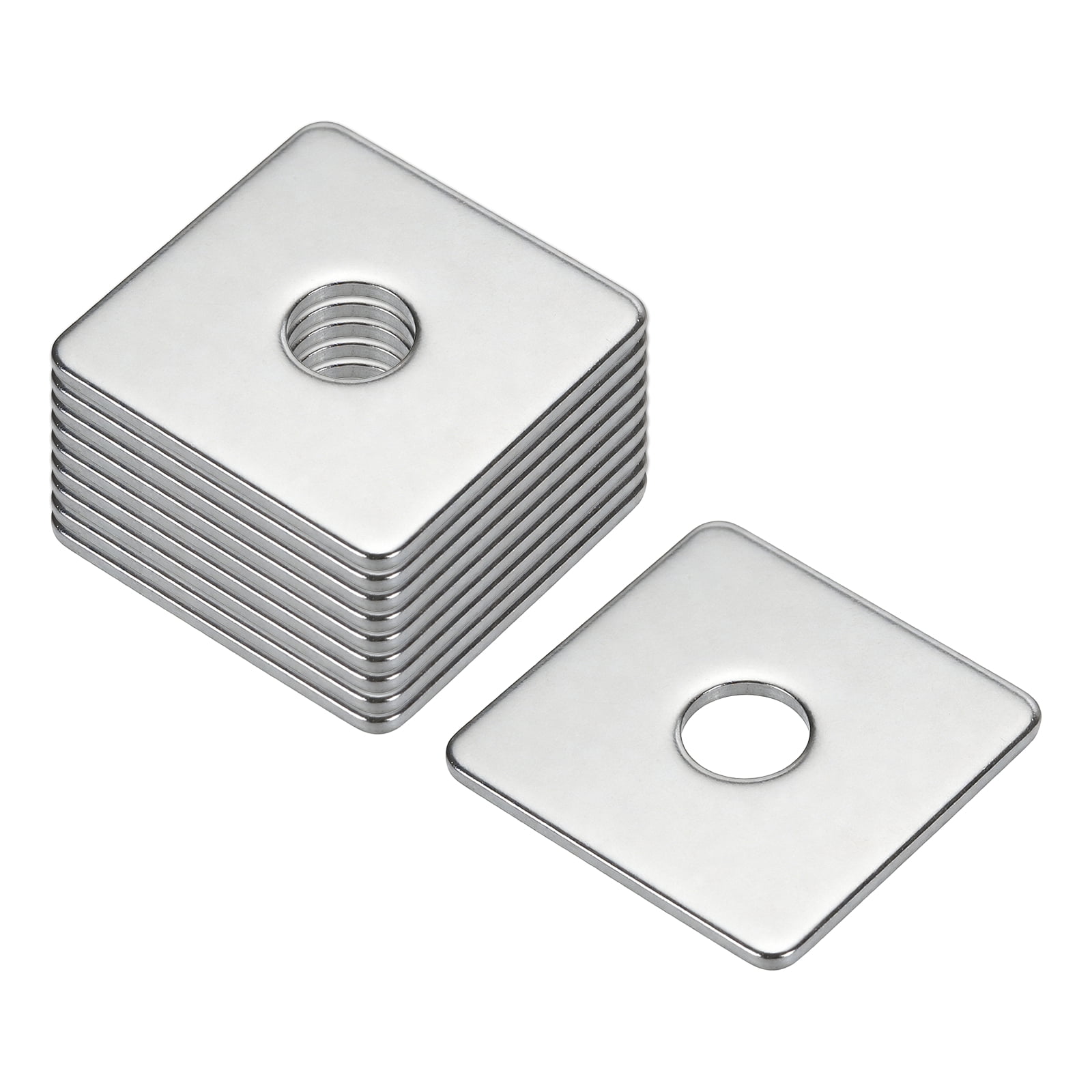 Square Washer, 10Pcs M8x40x40x2mm 304 Stainless Steel Square Plate Washers Flat Pad Spacer Gasket for Hardware Fastener