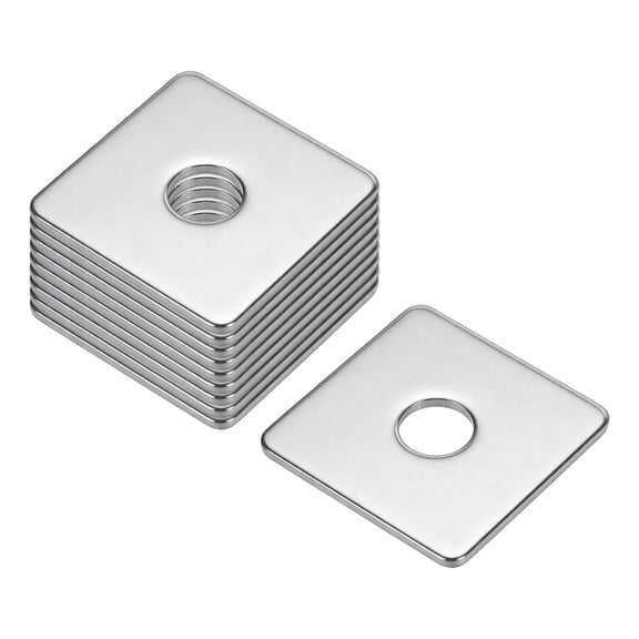 Square Washer, 10Pcs M8x40x40x2mm 304 Stainless Steel Square Plate Washers Flat Pad Spacer Gasket for Hardware Fastener