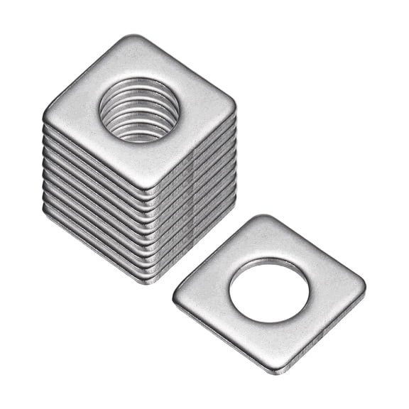 Square Washer, 5Pcs M10x20x20x2mm 304 Stainless Steel Square Plate Washers Flat Pad Spacer Gasket for Hardware Fastener