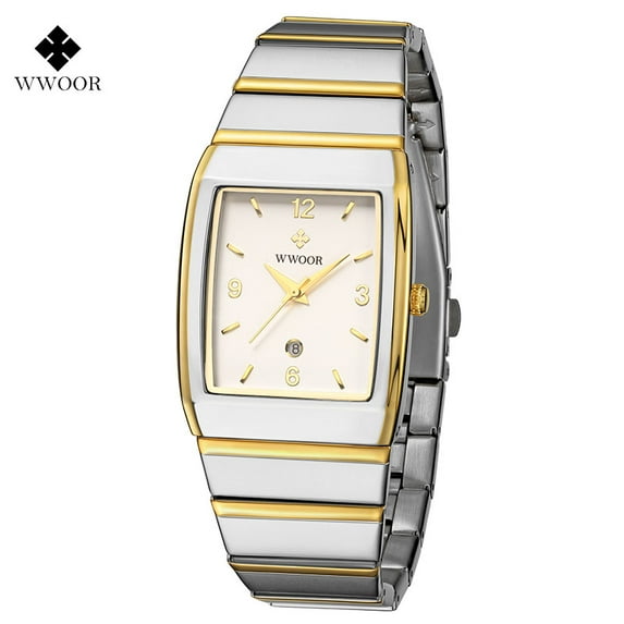 Square Watch for Men and Women - Stainless Steel With Date - Casual Men's Watches