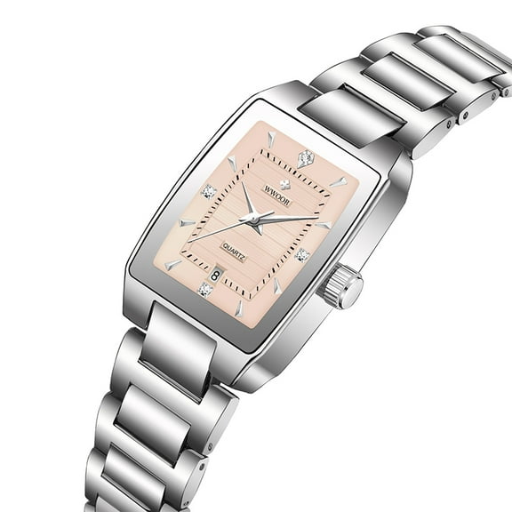 Square Watches for Women, Women's Wristwatches, Ladies Waterproof Stainless Steel Analog Small Dainty Gold Watch for Women