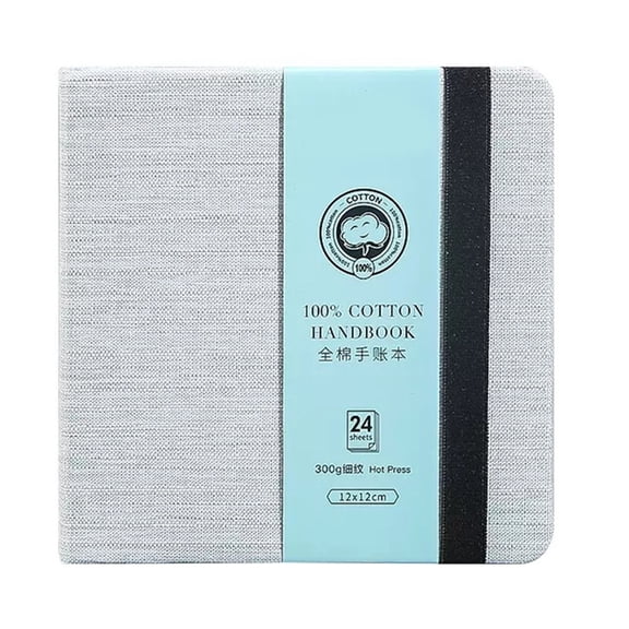 Square Watercolor Journal 24 Sheets Cotton Paper Watercolor Paper Notebooks 4.7x4.7Inch for Artists Student Sketching