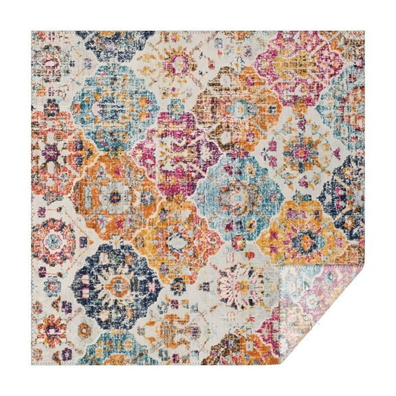 Square Waterproof Tablecloth Abstract Contemporary Reusable Indoor/Outdoor Durable Table Cover 70 Inch X70 Inch