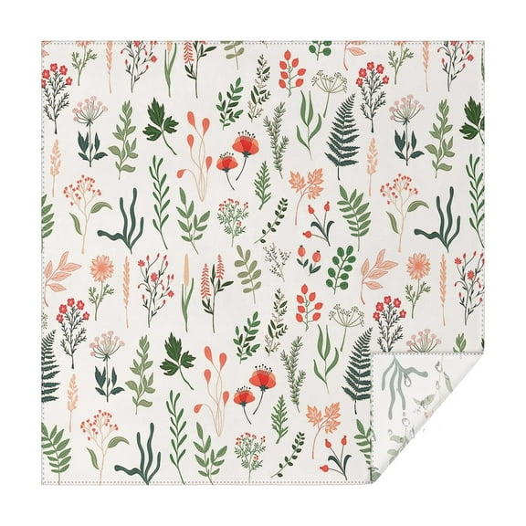 Square Waterproof Tablecloth Fresh Garden Reusable Indoor/Outdoor Durable Table Cover 70 Inch X70 Inch