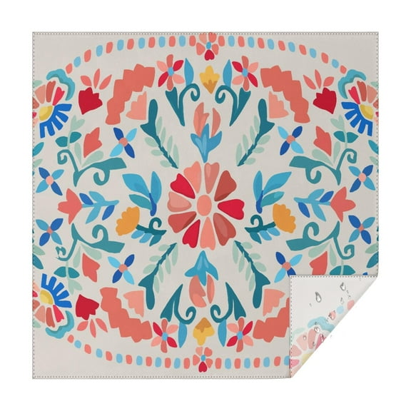 Square Waterproof Tablecloth Graffiti Bosch Reusable Indoor/Outdoor Durable Table Cover 70 Inch X70 Inch