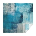 thumbnail image 1 of Square Waterproof Tablecloth Turquoise and Grey Abstract Art Painting Reusable Indoor/Outdoor Durable Table Cover 70 Inch X70 Inch, 1 of 6