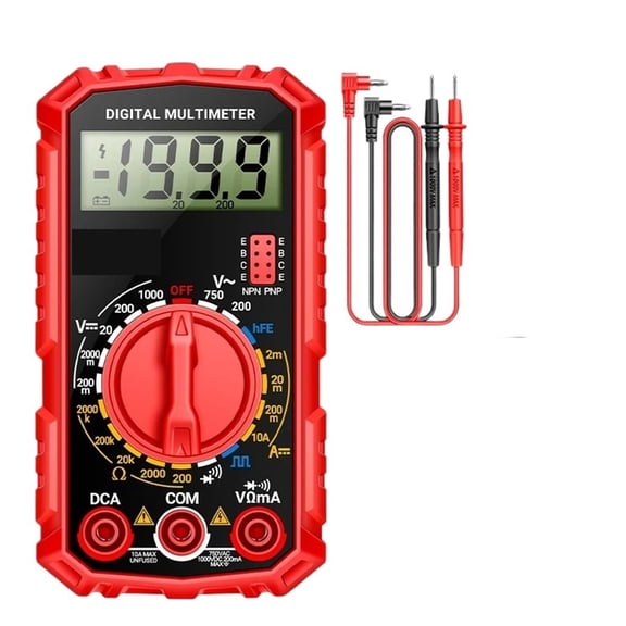 Square Wave Digital Multimeter 1999 Counts HFE Triode Buzzer Tester AC/DC Voltage 10A Current Multimeters Meter Tool ,Battery Test