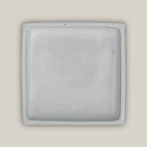 Square | White Ceramic Plant Saucer | High Fired Ecofriendly Clay - Sizes 8"-15" - FREE SHIPPING (10"W, White, HighFiredCeramicClay)