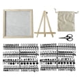 thumbnail image 1 of Square White Felt Letter Board with Wooden Frame, 170+ Letters Symbols for Home Decor Announcements, 1 of 4