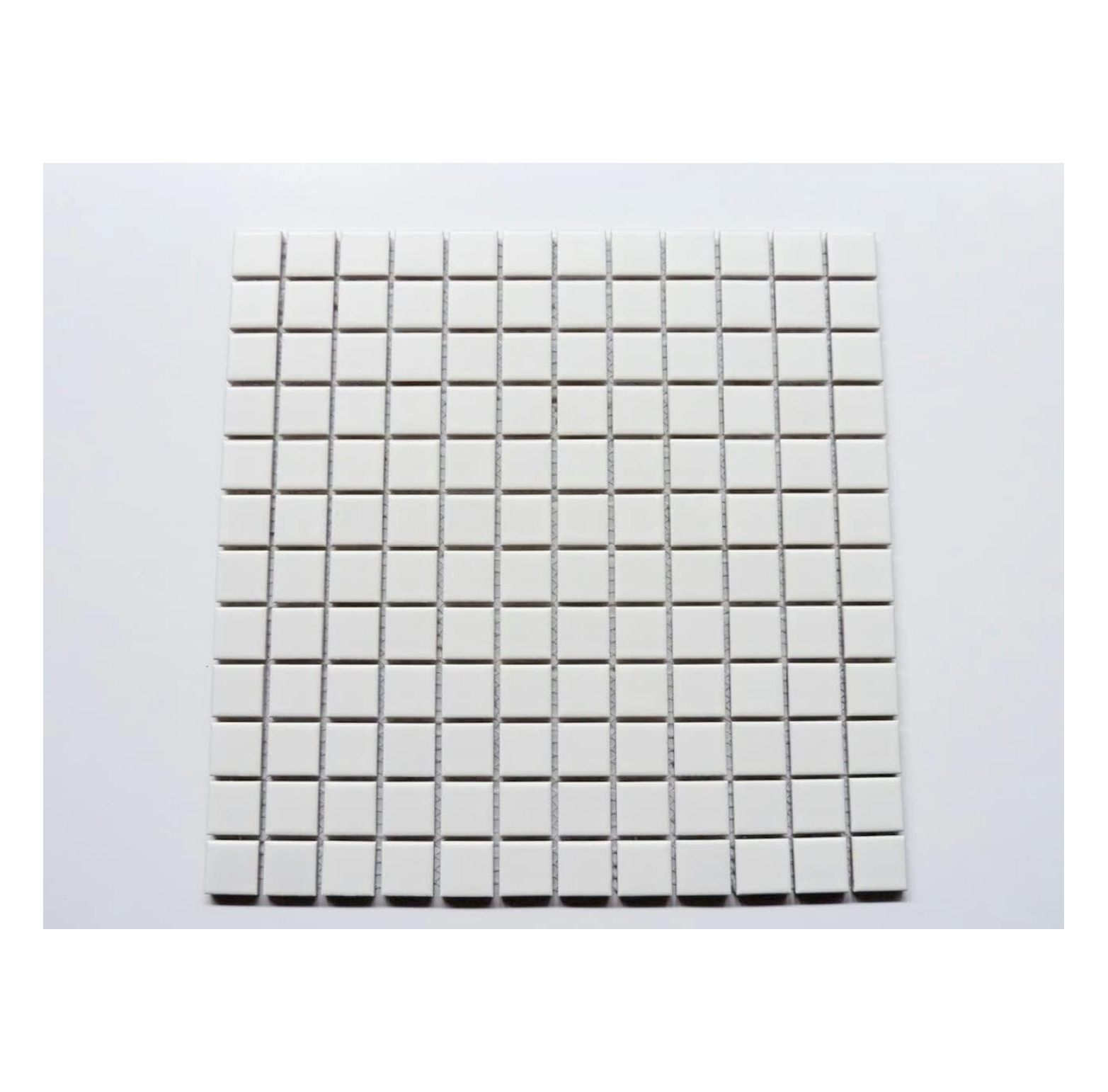 Square White Porcelain Mosaic for Bathroom, Wall, Entrance, Pool, Shower, Floor Tile (1 Full Sheet)
