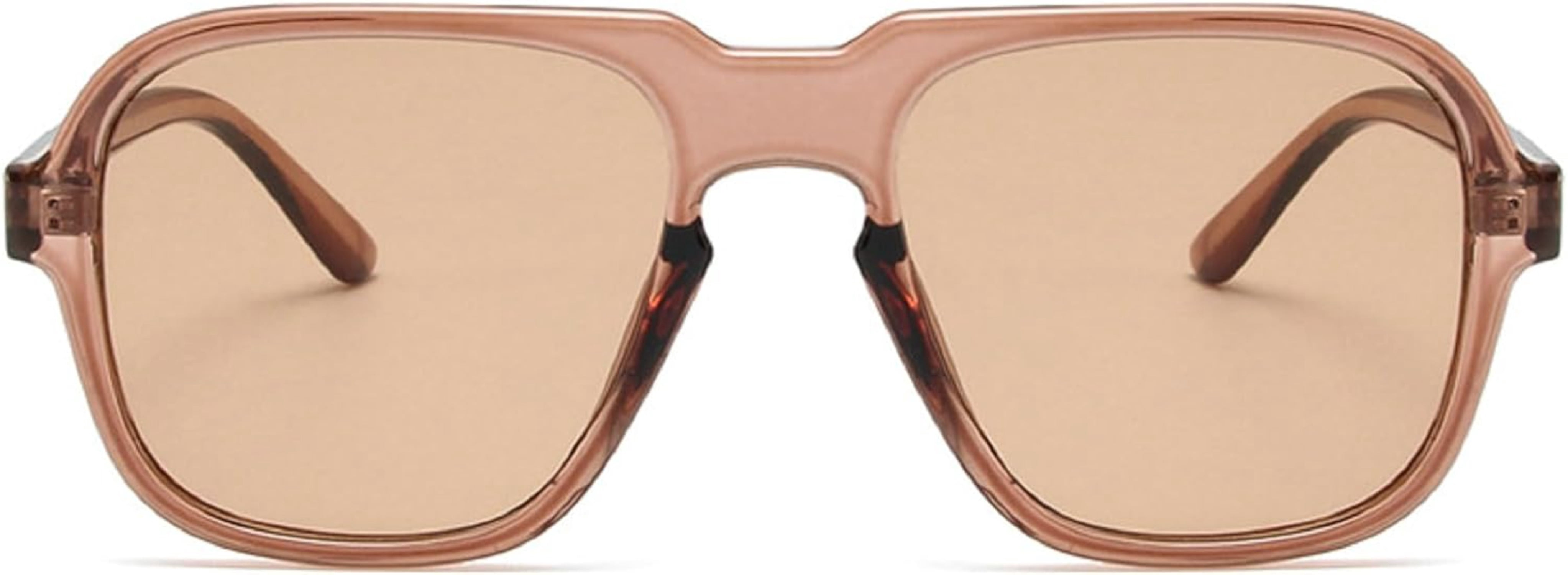 Square Women Retro Pilot Sunglasses Ocean Gradient Lens  display picture 3