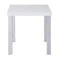 thumbnail image 1 of Square Wood End Table in High Gloss White and Chrome Finish, 1 of 5