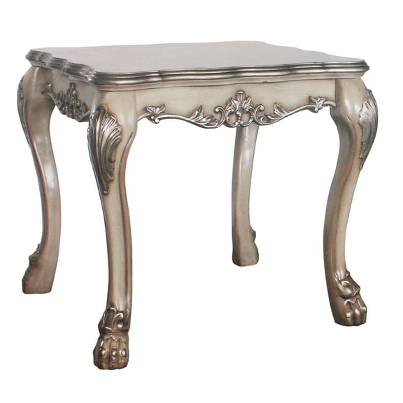 Square Wood + Plastic Traditional End Table / Add Character to Primary Living Space