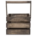 thumbnail image 1 of Square Wooden Crate Swing Handle Basket 9in, 1 of 4