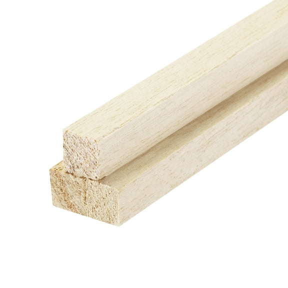 Square Wooden Sticks, 20"x0.6"x0.6" Dowel Rod Unfinished Hardwood Stick Craft Twigs Log Stick for DIY Crafts 3pcs