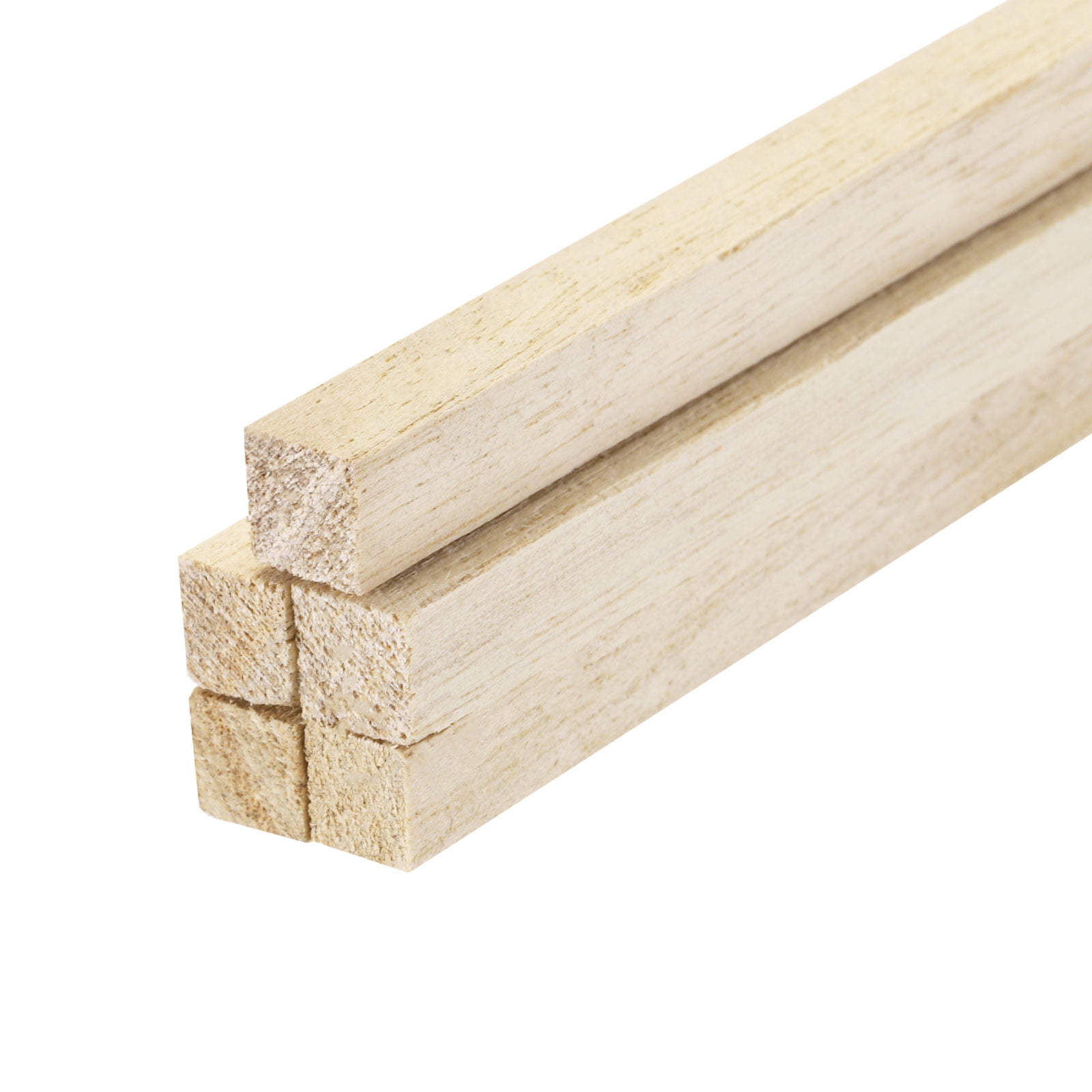 Square Wooden Sticks, 20"x0.8"x0.8" Dowel Rod Unfinished Hardwood Stick Craft Twigs Log Stick for DIY Crafts 5pcs