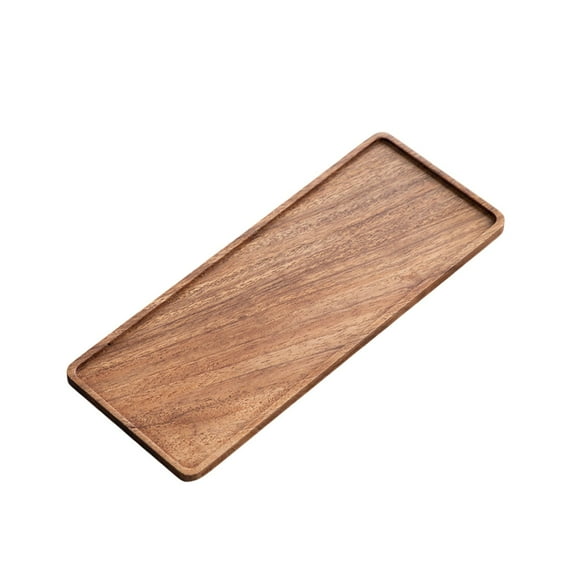 Square Wooden Tea Tray for Dry Brewing and Cup Organization - Multi-Purpose Snack and Fruit Serving Platter, Space-Saving Home Kitchen Accessory