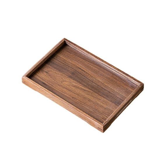 Square Wooden Tea Tray for Dry Brewing and Cup Organization - Multi-Purpose Snack and Fruit Serving Platter, Space-Saving Home Kitchen Accessory